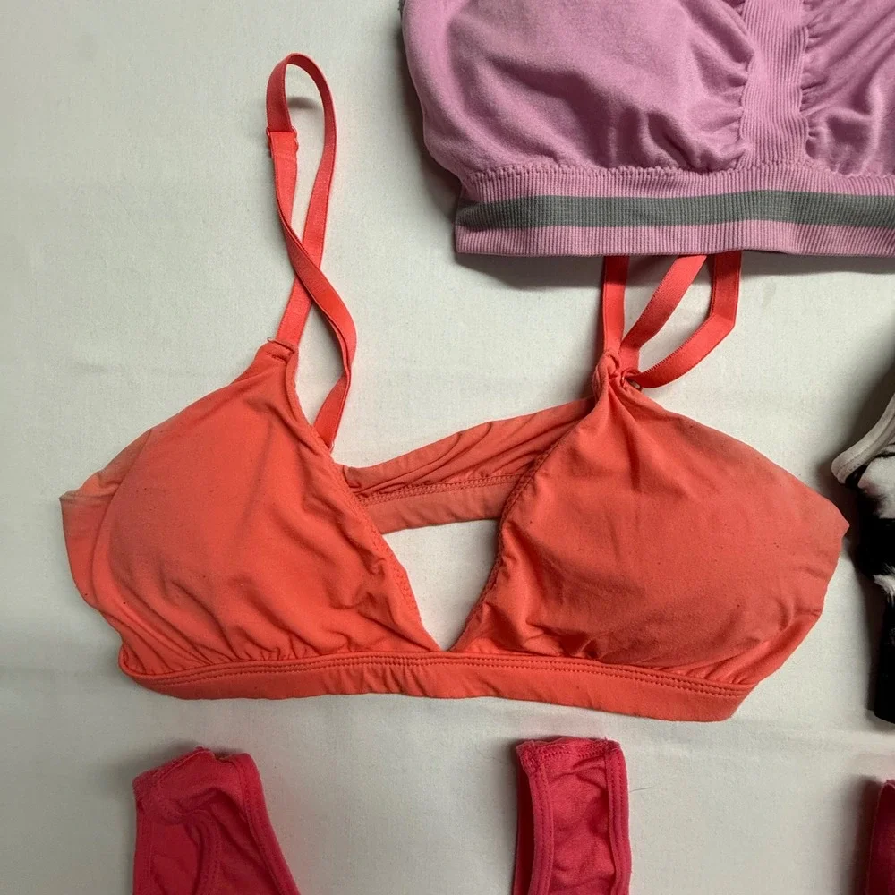 Womens Bralette Sports Bra Lot of 5 S M XS Lace Wireless Tru-Fit No Boundaries
